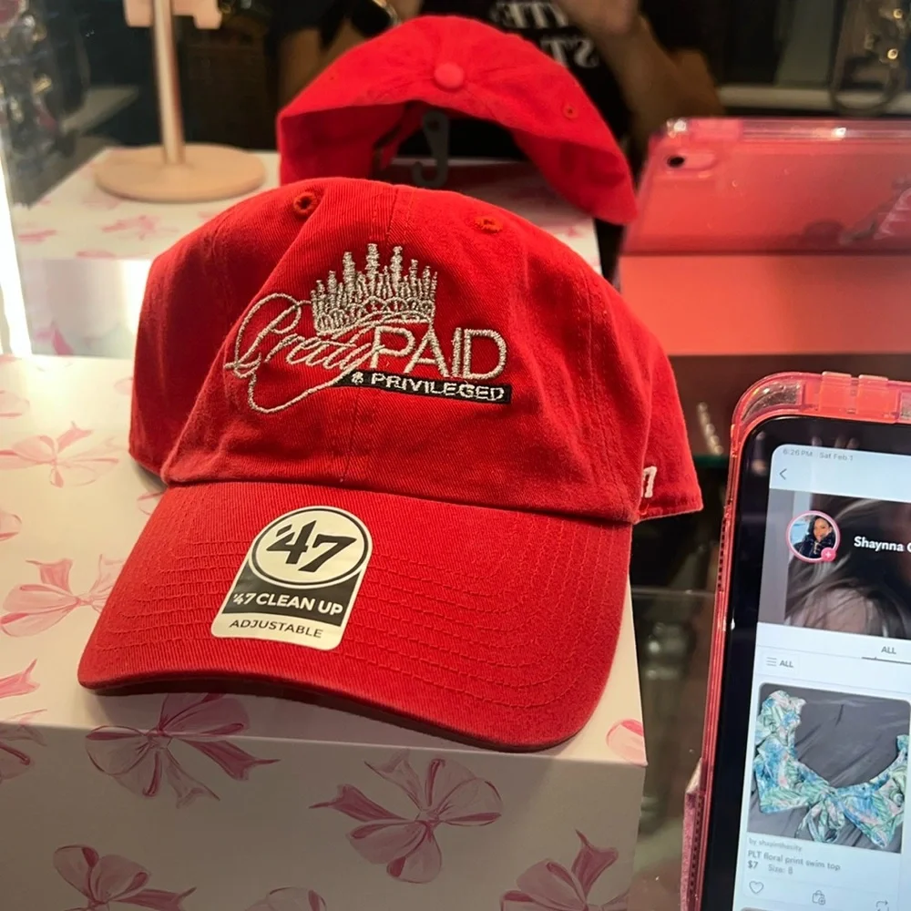 Red “PRETTY PAID & PRIVILEGED”  '47 Brand baseball cap